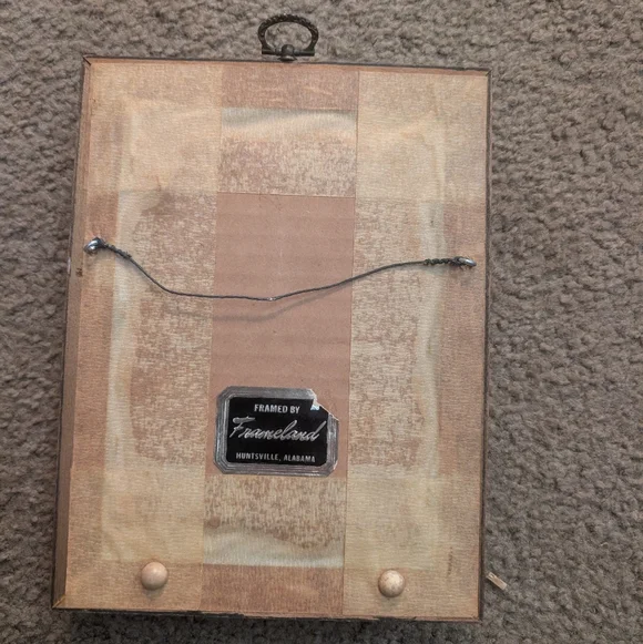 Frame Denim Green and Yellow Textile Botanical Wall Hanging - Picture 4 of 5